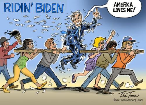 riding biden out of town on a rail-Tina-Toon